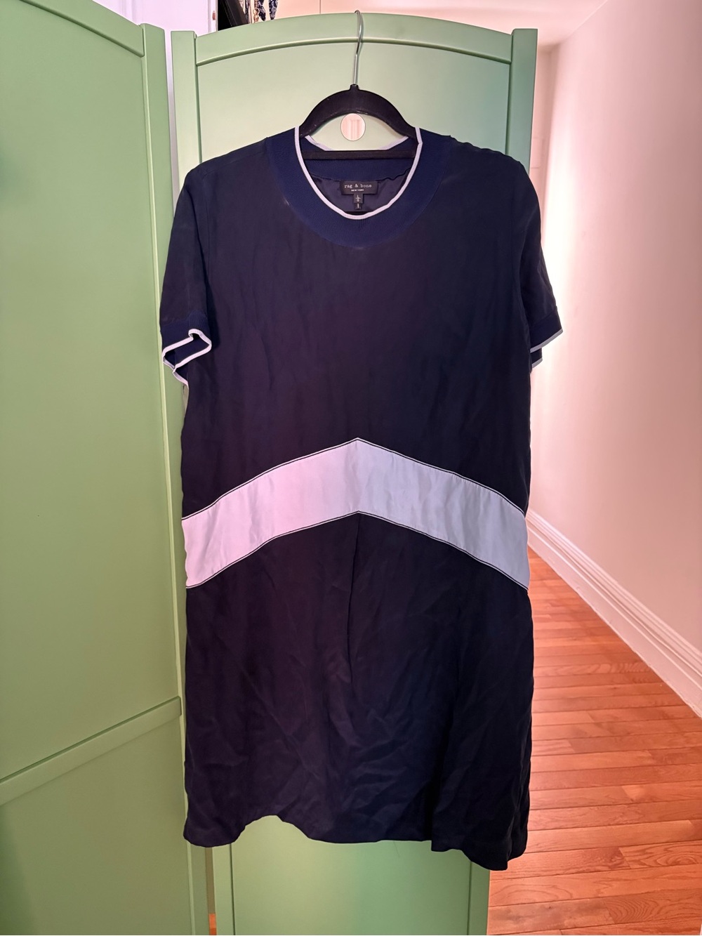 rag & bone Black Dress with White Trim